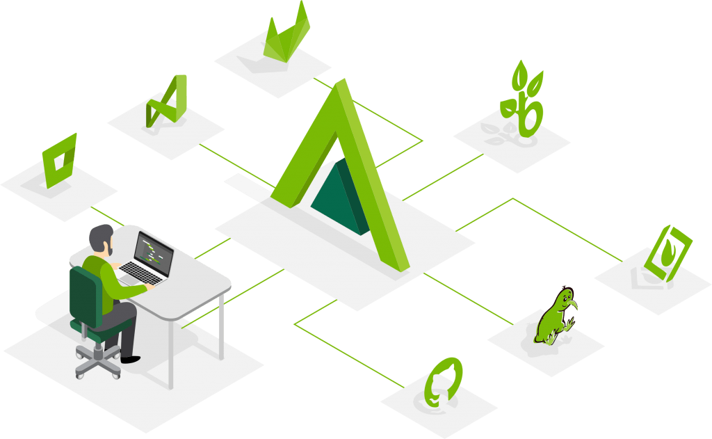 A man on a laptop searching for PRAXIS, software escrow, source code escrow, business continuity, automated escrow and technology escrow for SaaS.